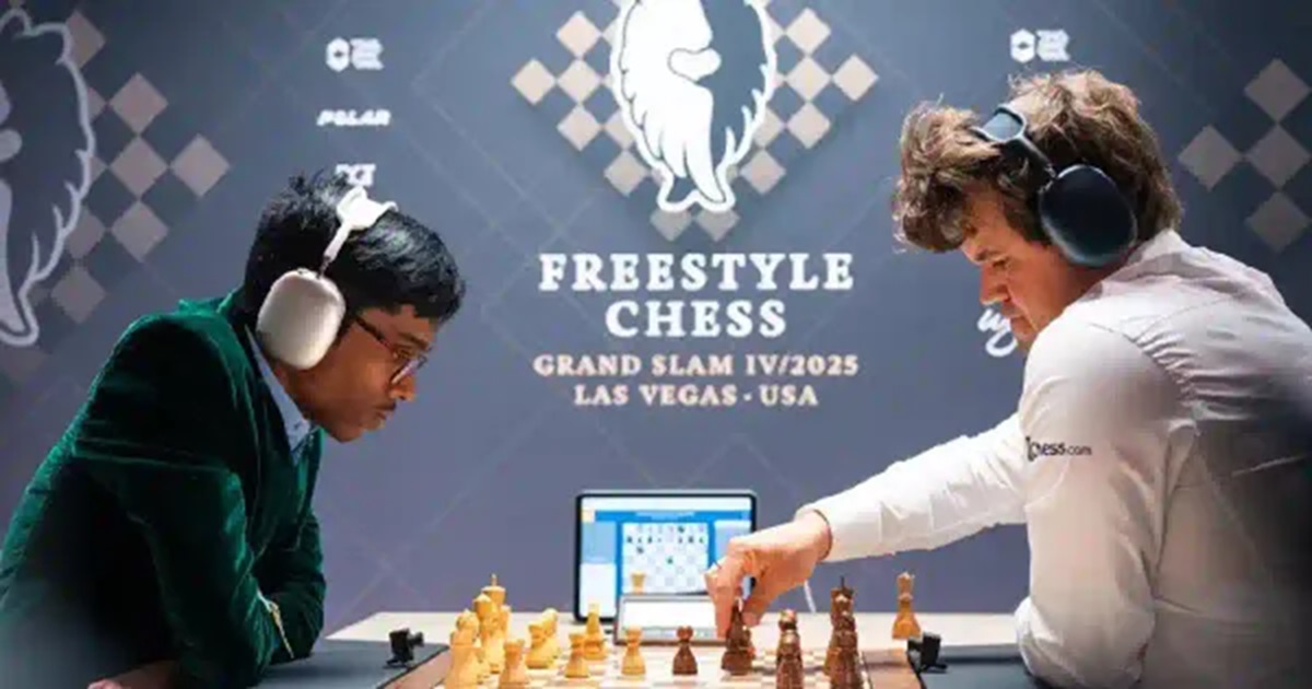 rameshbabu praggnanandhaa stuns magnus carlsen with 39 moves in freestyle chess tournament