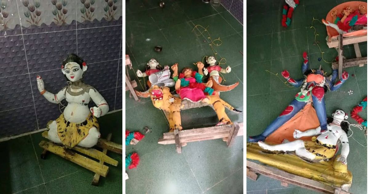 bangladesh crisis bnp extremist sets hindu house on fire, vandalises idol of deities