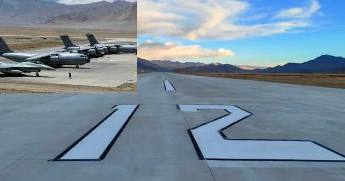 Indian air force set to launch highest airbase at Nyoma ladakh near LAC india china border