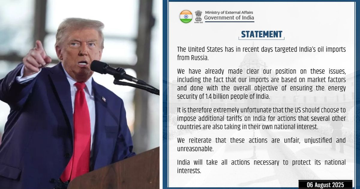 us tariff on india over russian oil imports is unfair unjustified and unreasonable said delhi