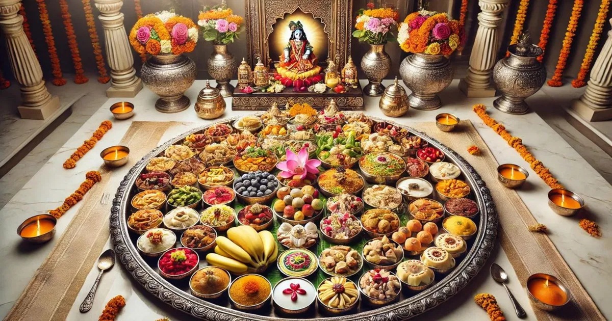 lord krishna janmashtami 2025 significance of 56 bhog