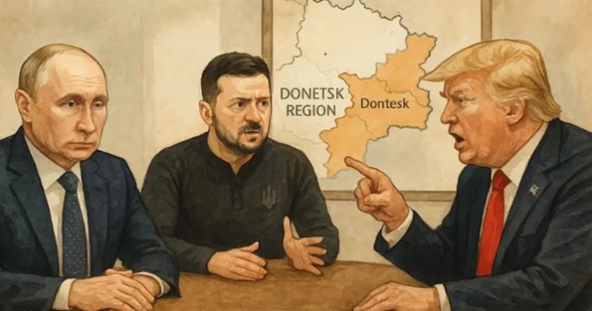 Putin Donetsk region meeting trump zelenskyy refuses demand