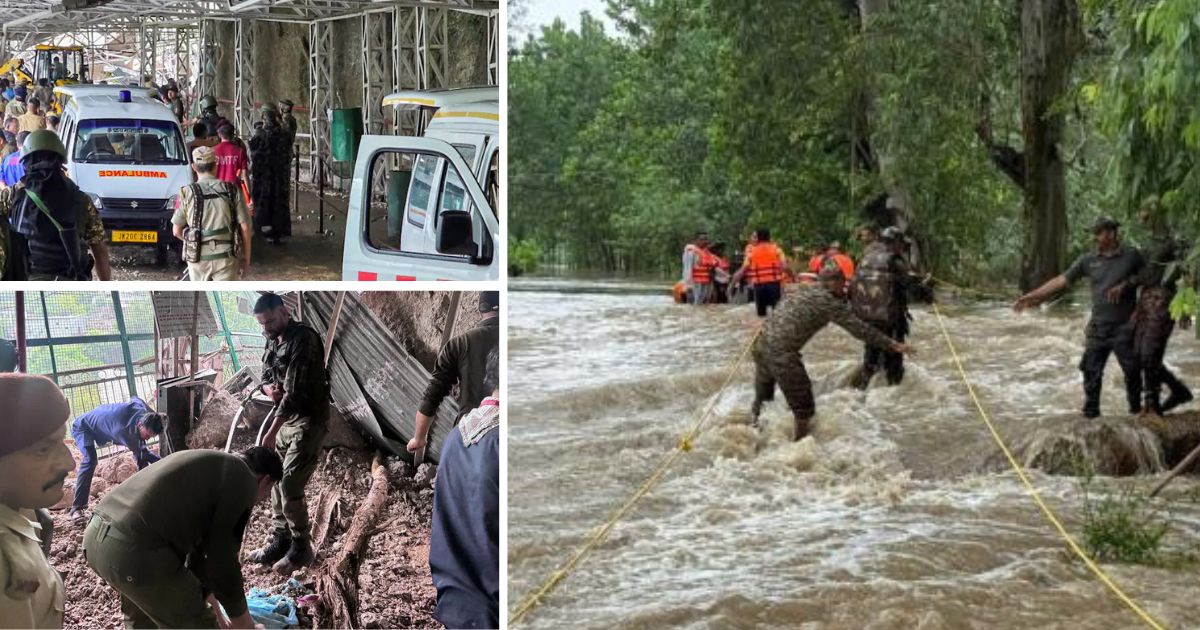 landslide in vaishno devi yatra route 31 dead, several feared trapped in jammu