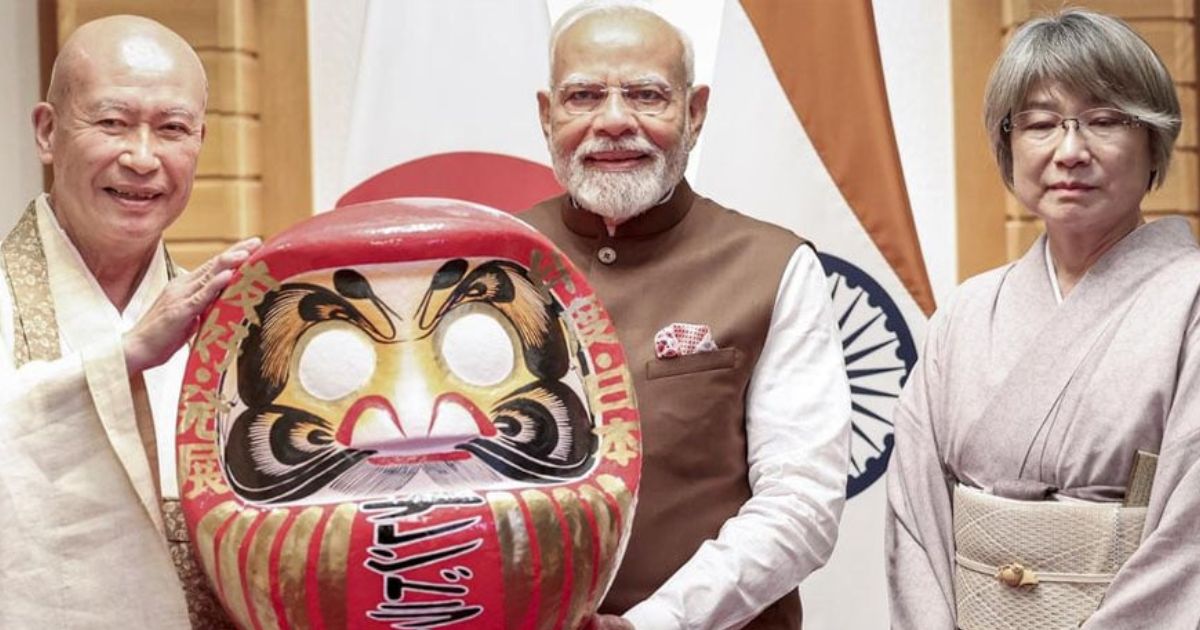japans traditional daruma doll gifted to PM Modi