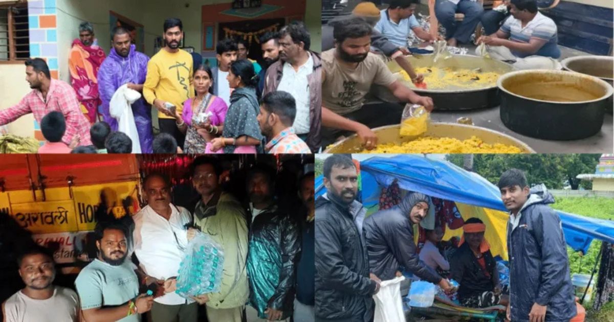 Telangana News RSS and Seva Bharati karyakartas lead relief and rescue in Kamareddy floods