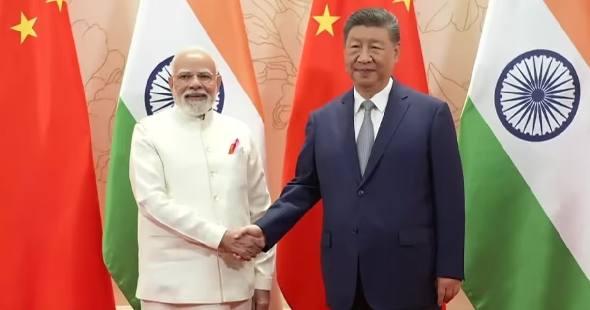 PM Modi meets with chinese president Jinping