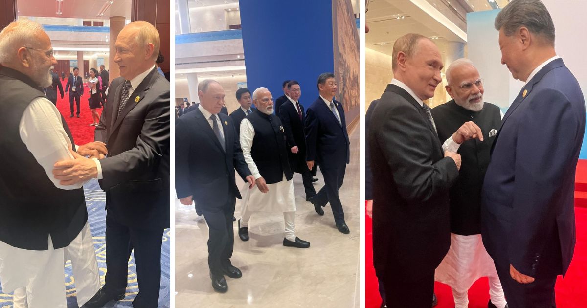 sco summit pm modi meets putin jinping maintain distance from sharif