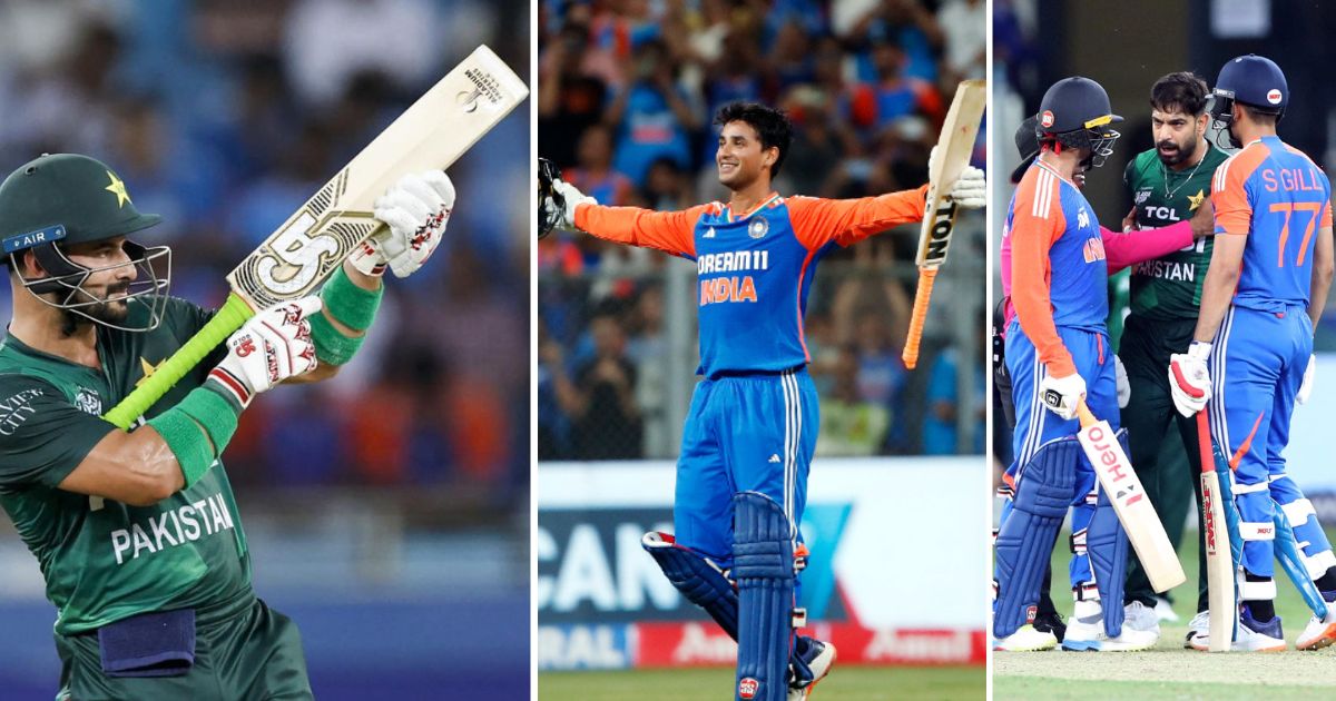india vs pakistan in asia cup 2025 super four match Farhan signals ak-47 gill abhishek respond with brahmos