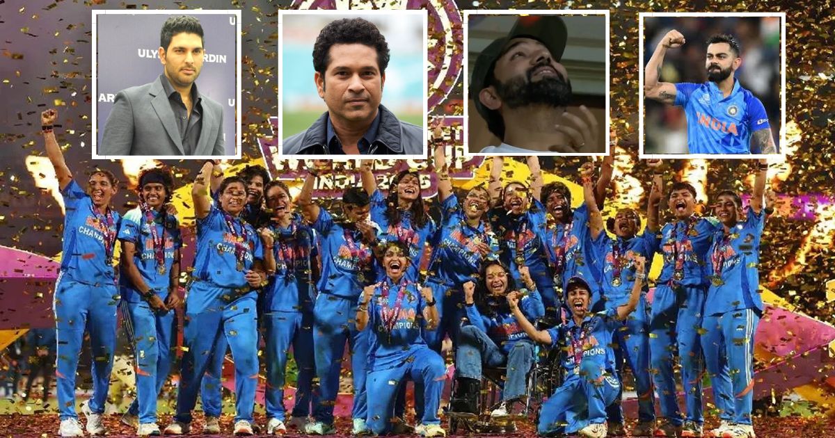 india women world cup champion sachin kohli yuvraj heaps praise on women cricketers rohit in tears