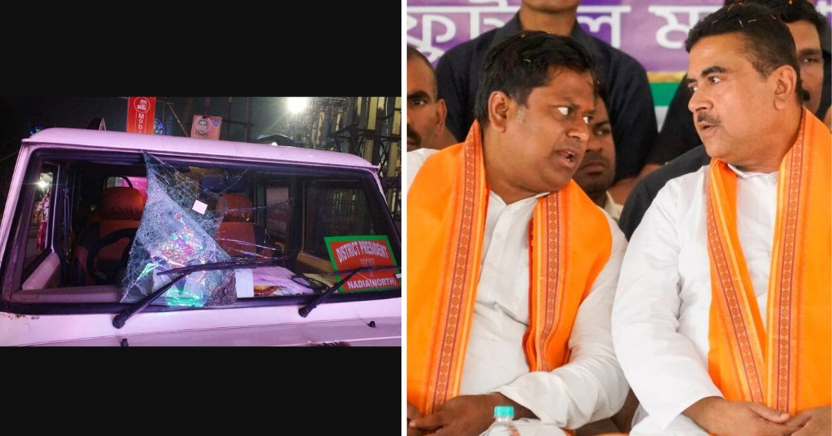 sukanta majumdar's convoy at nabadwip allegation against tmc what says suvendu adhikari