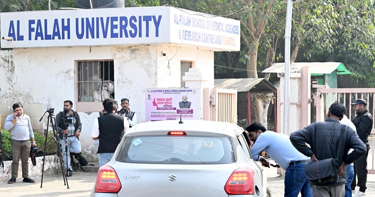 al-falah university 10 students missing phones switched off amid delhi blast probe