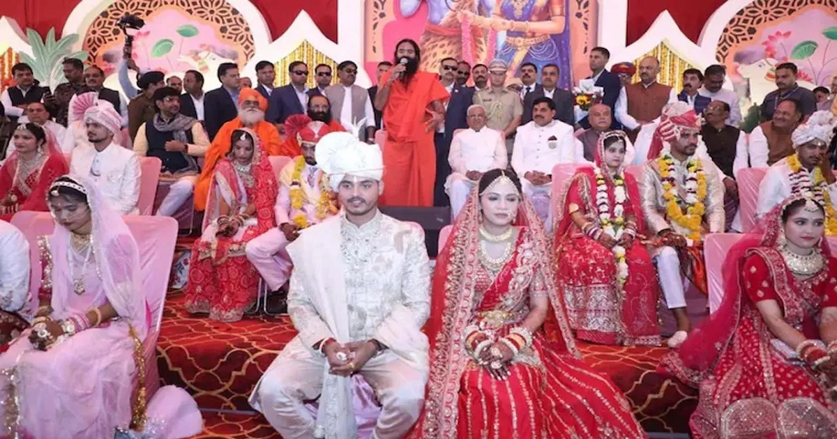 Madhya Pradesh cm mohan yadavs son abhimanyu yadav ties knot at mass wedding