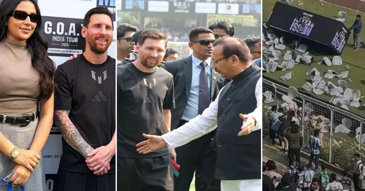 lionel messi in kolkata angry fans who were unable to get a glimpse vandalise saltlake stadium