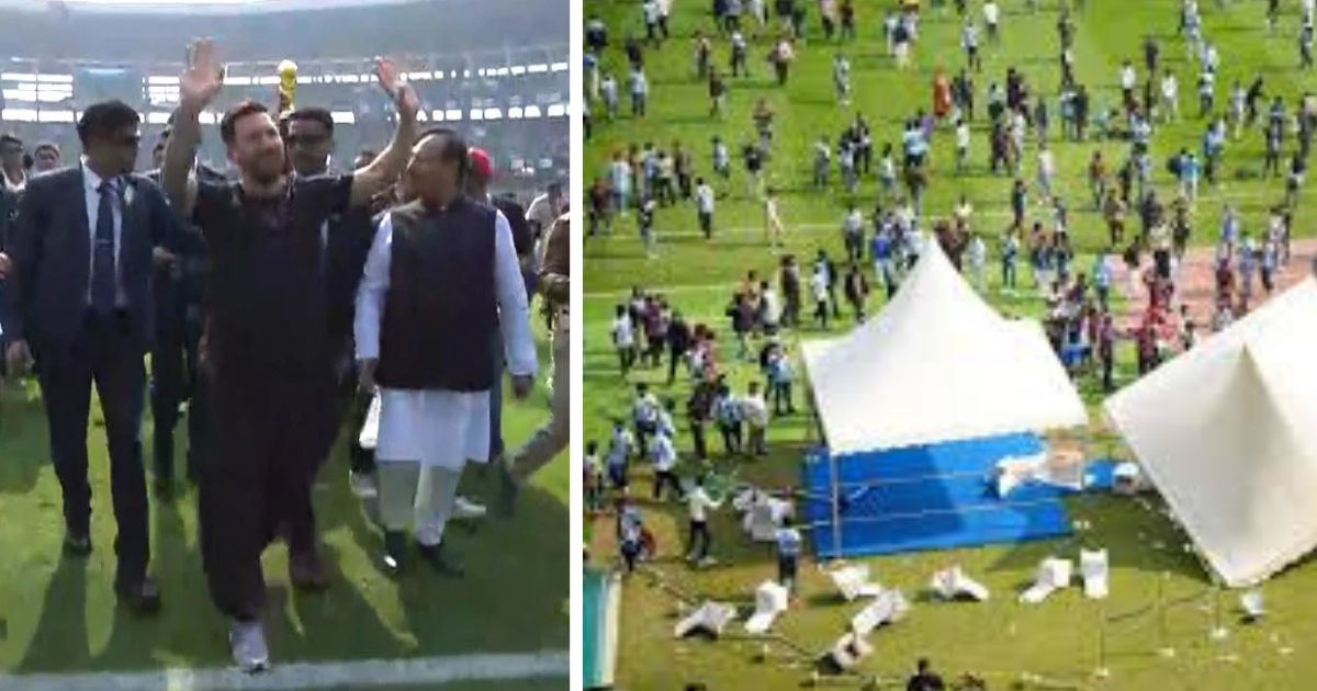 messi in kolkata yuvabharati chaos suvendu attacks mamata governor cv ananda bose seeks report