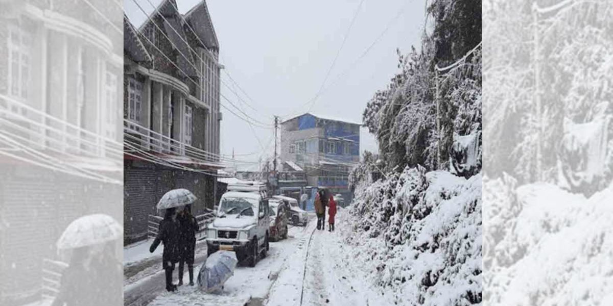 snowfall in darjeeling at the beginning of the new year ice in sandakphu winter grips north bengal