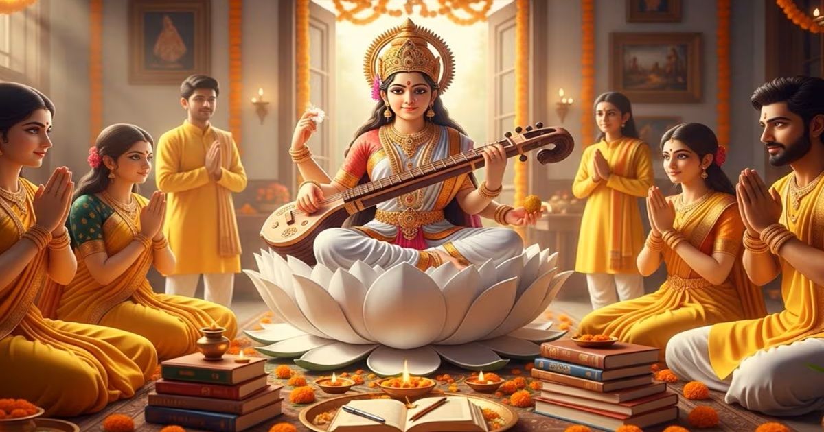 Saraswati Puja 2026: সরস্বতী পুজোর দিন হলুদ রঙের পোশাক কেন পরা হয়? কী এর মাহাত্ম্য?