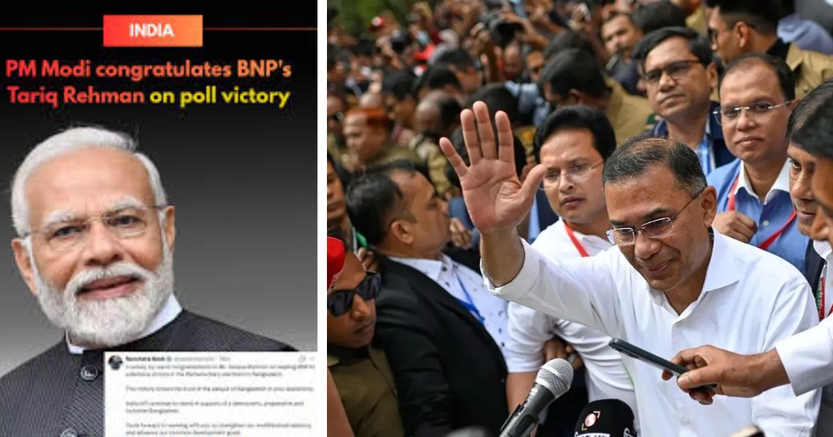 bangladesh election bnp's big win pm modi congratulates tarique rahman for big win