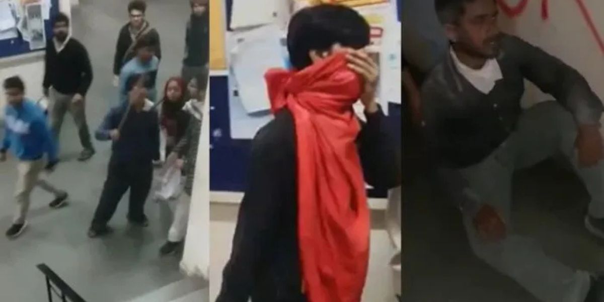 abvp shocked by attempt to blind students with fire extinguisher powder left nusi violence in jnu