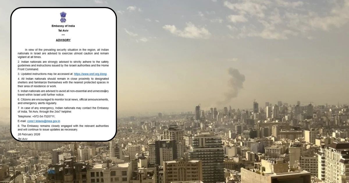 iran israel war india's advisory for its nationals in tel aviv