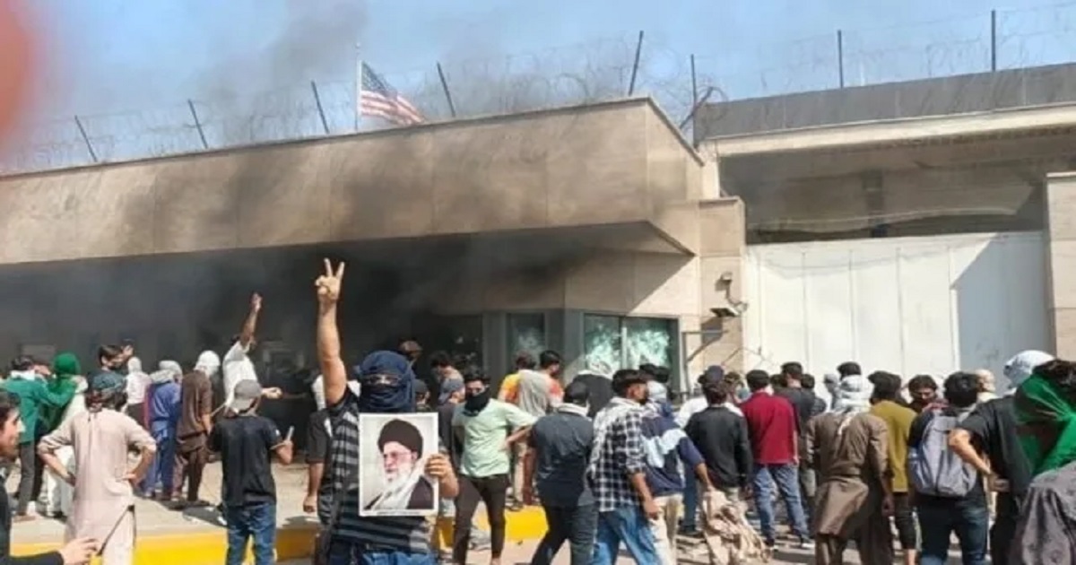 Mob storms us consulate Karachi sets ablaze after khameneis death