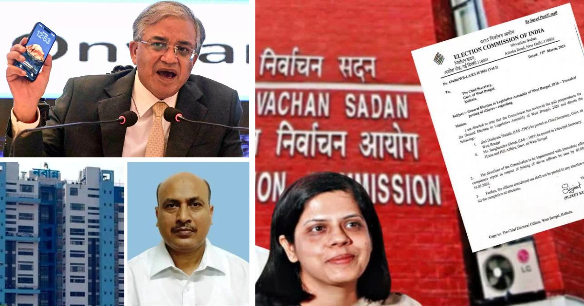 assembly election 2026 ec remove chief and home secretary of west bengal after announcing poll dates