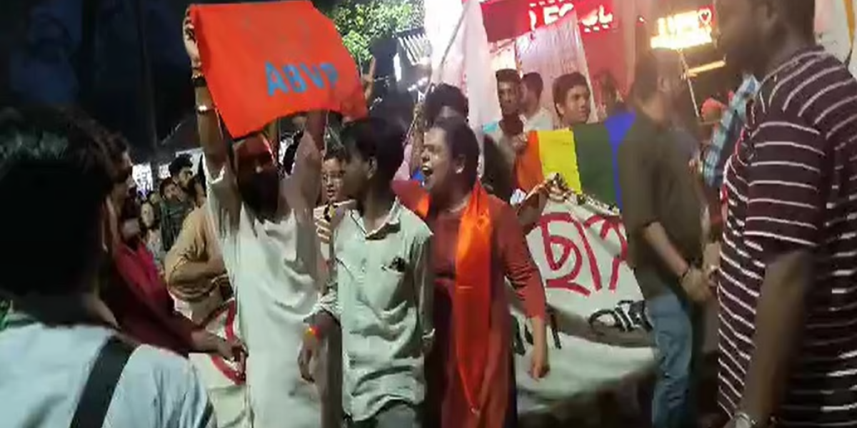 student clashes in santiniketan visva bharati campus tense massive police force deployed