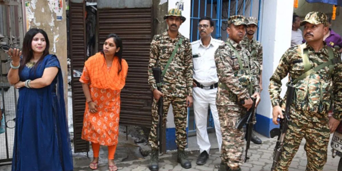 with strict surveillance at polling stations a 100-meter lakshman rekha marked in chalk and the deployment of artificial intelligence the election commission is tightening its measures