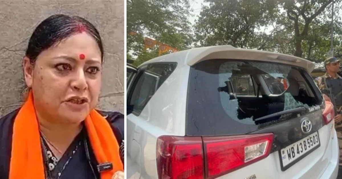 Bengal Elections 2026 Phase 1 Voting Bengal Poll Violence Stones hurled at Agnamitra Pal car