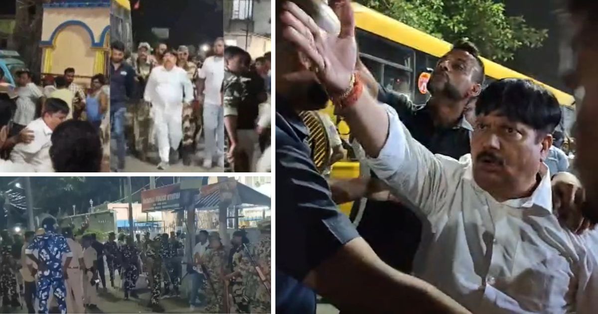 assembly election 2026 tmc bjp clash broke out in front of jagaddal police station in bhatpara