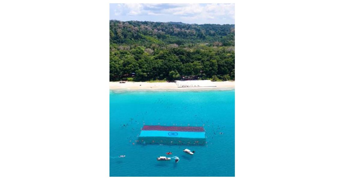 guinness world record news india sets a unique world record by unfurling the tricolor in the unfathomable depths of the sea in the andamans
