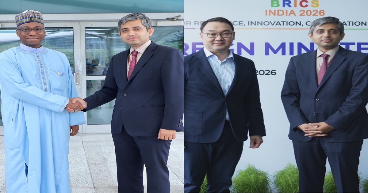 Kazakhstan dy fm Nigeria mfa permanent secretary arrive india brics foreign ministers meet