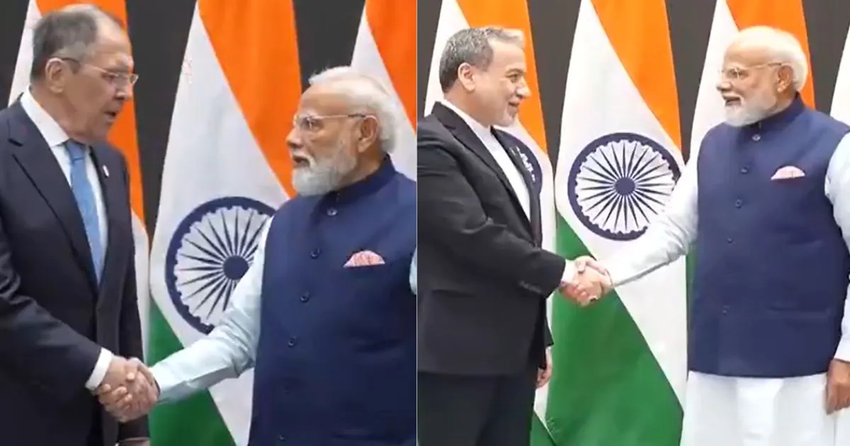brics meet 2026 pm modi meets iranian foreign minister abbas araghachi and russia's sergey lavrov