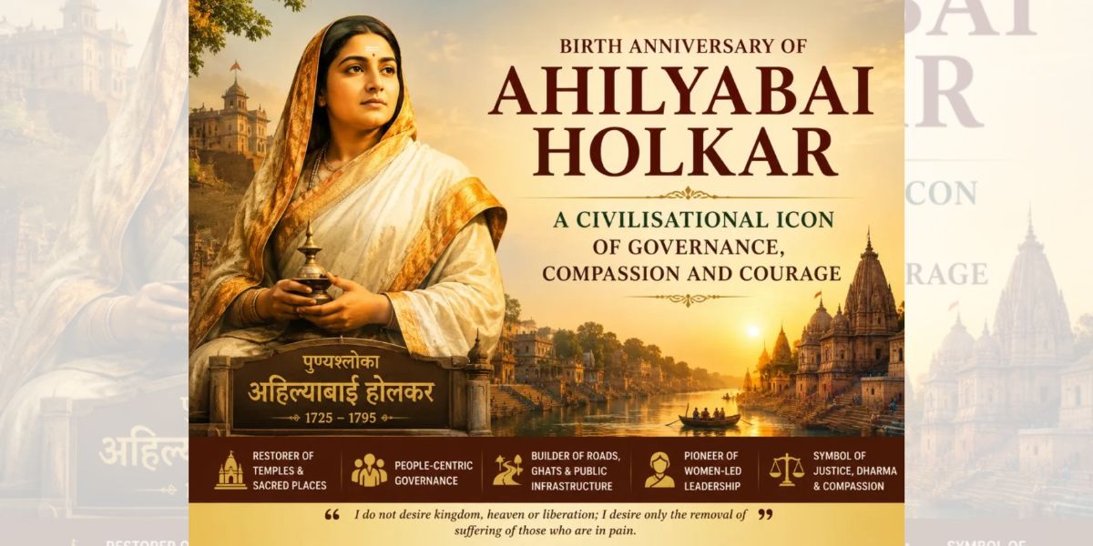 ahilyabai holkar news the birth anniversary of punyashlok ahilyabai holkar a historic indian icon of good governance compassion and courage