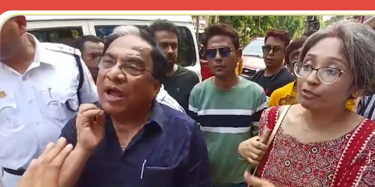 jay prakash majumdar under arrest accused of Illegally occupying flat for 14 years and threatening elderly landlady