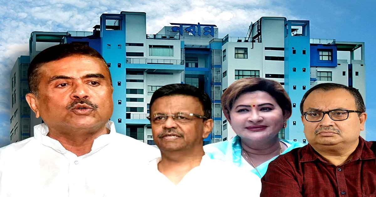 firhad hakim and kunal ghosh meet suvendu adhikari at nabanna