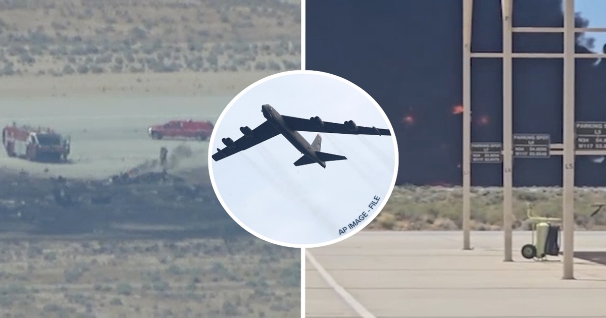 b-52 bomber crashes in clifornia 8 crew members of us air force killed