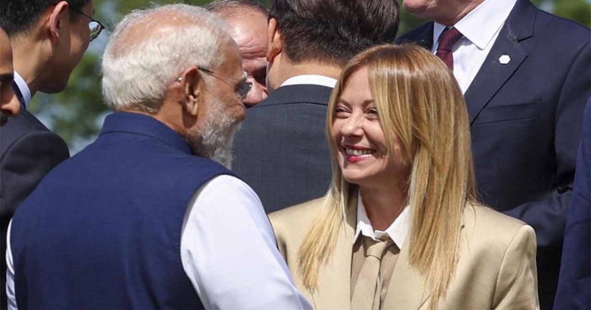 modi meloni meeting in g7 summit we are most famous couple on instagram said italy pm