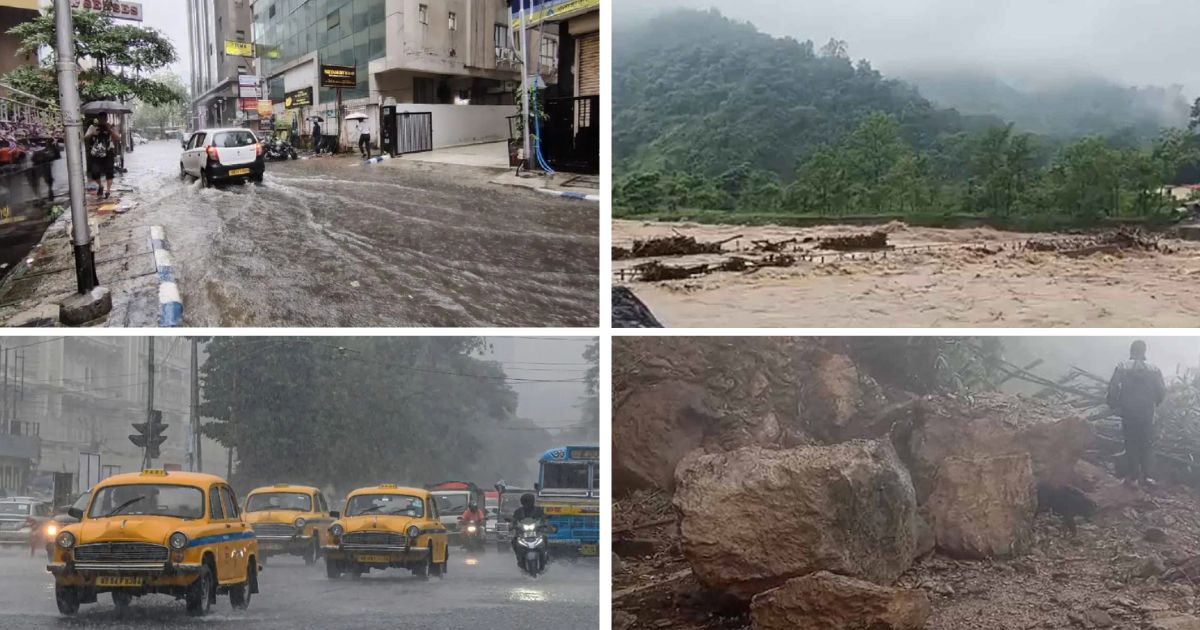 rain in bengal siliguri darjeeling road bloacked know kolkata weather update
