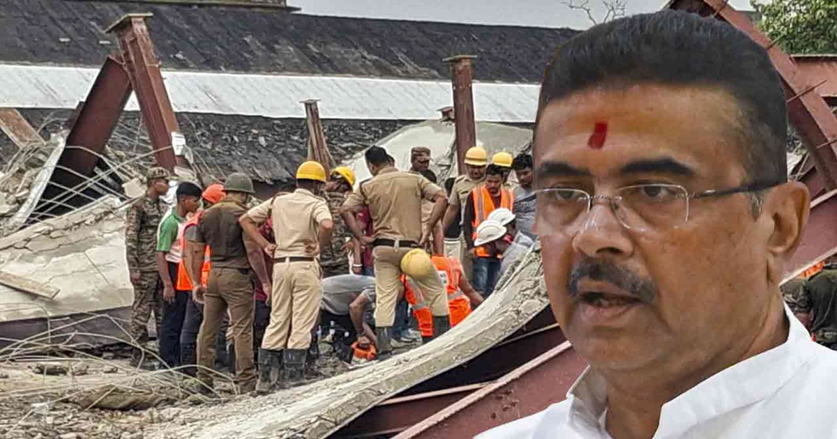 taratala godown collapse cm suvendu adhikari ordered suspension of all construction works in kmc area until 31st july