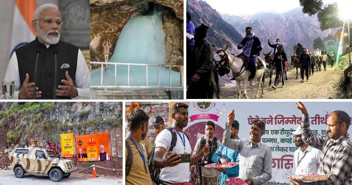pm modi on amarnath yatra he urges devotees to take five pledges hails security forces