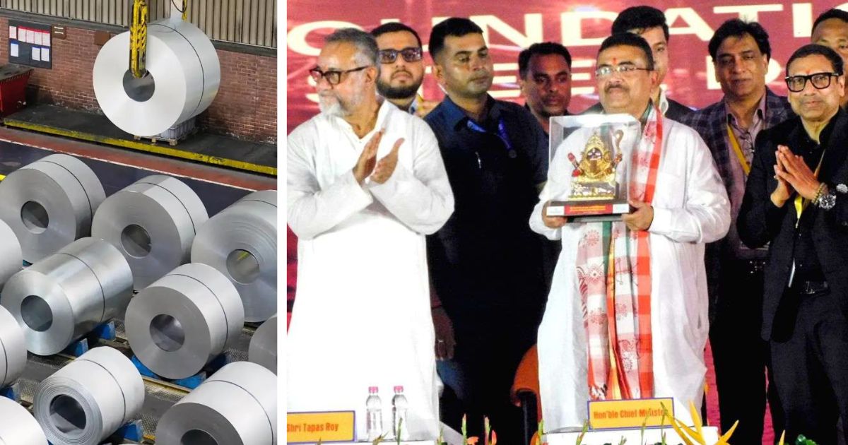 suvendu adhikari in bankura inaugurate the expansion project of the shyaam steel plant