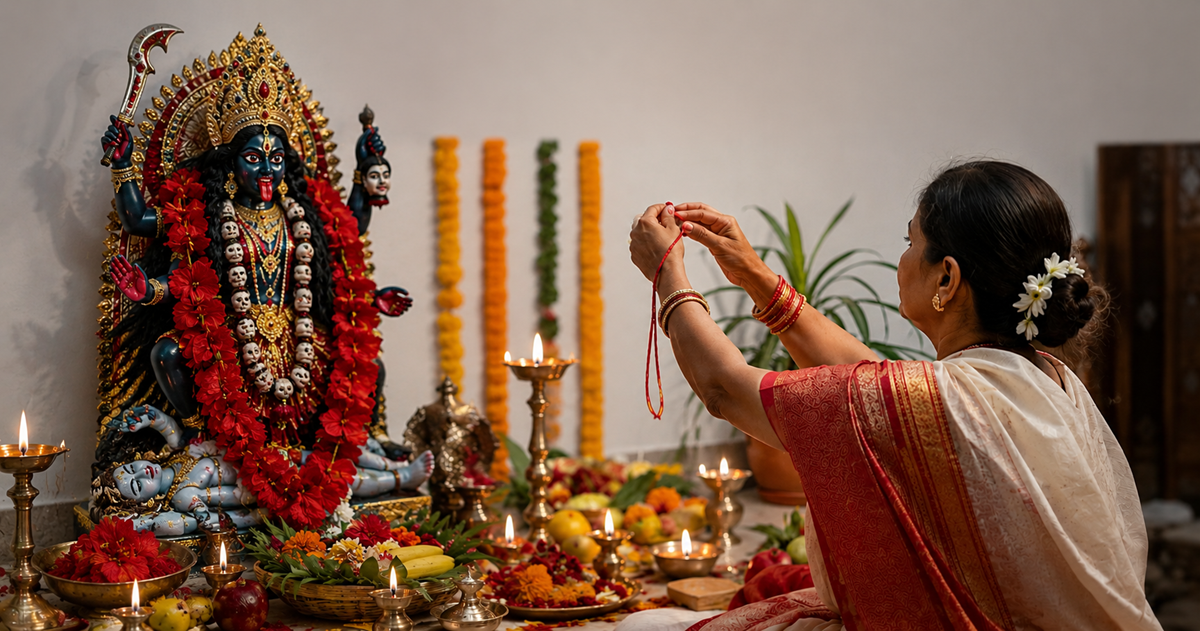 why-13-knots-red-thread-in-bipadtarini-puja