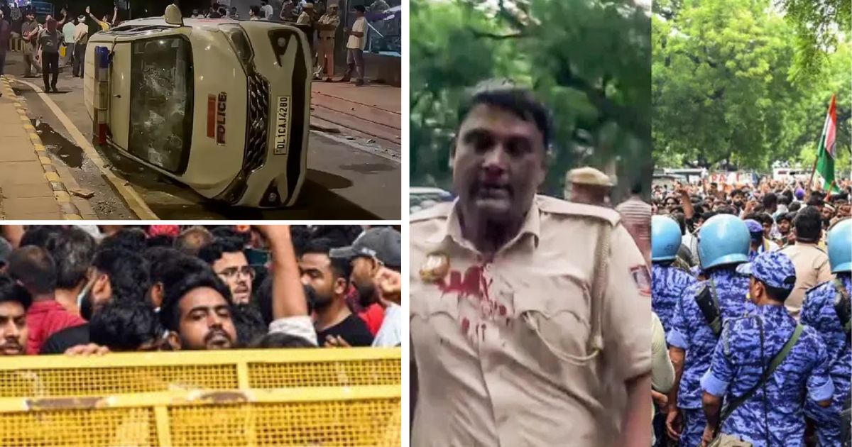 delhi violence cjp protest fir registered over attack on officials stone pleting
