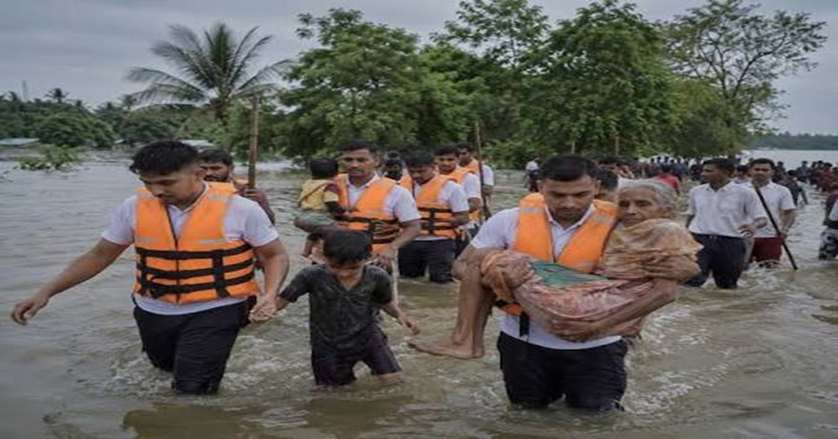 assam floods rss and sangha inspired organizations engaged in rescue operations