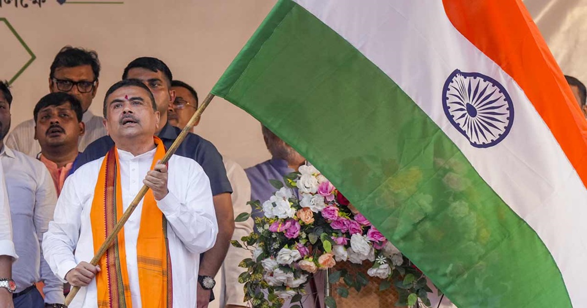 har ghar tiranga campaign suvendu adhikari join a march with 1000 students of kolkata for independence day celebration