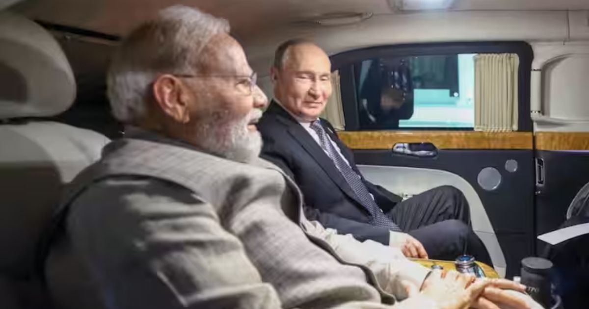 modi-putin car diplomacy in bishkek they ride together to world nomad games