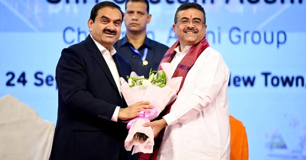 suvendu adhikari gautam adani meeting on industrial investment and infrastructure in west bengal