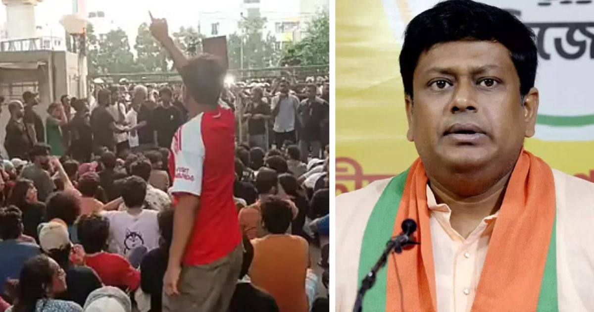 srfti incident sukanta majudar said the ugly face of left politics again come in front